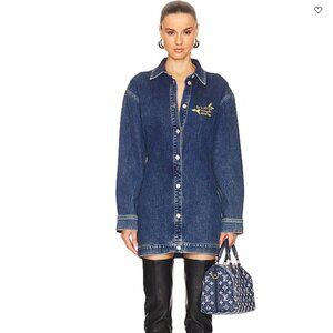 Moschino Jeans Denim Dress in Multi Blue size medium